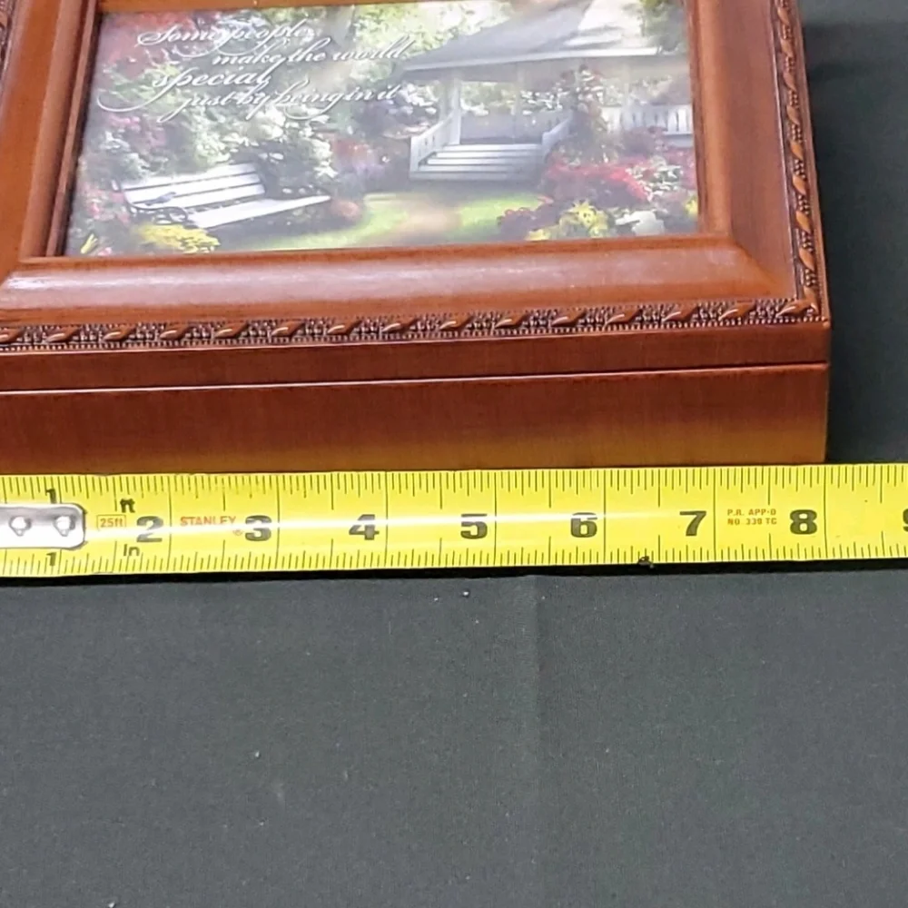 Music / Jewelry Box What a wonderful World Great GIFT Sankyo Wooden Trinket Nice
